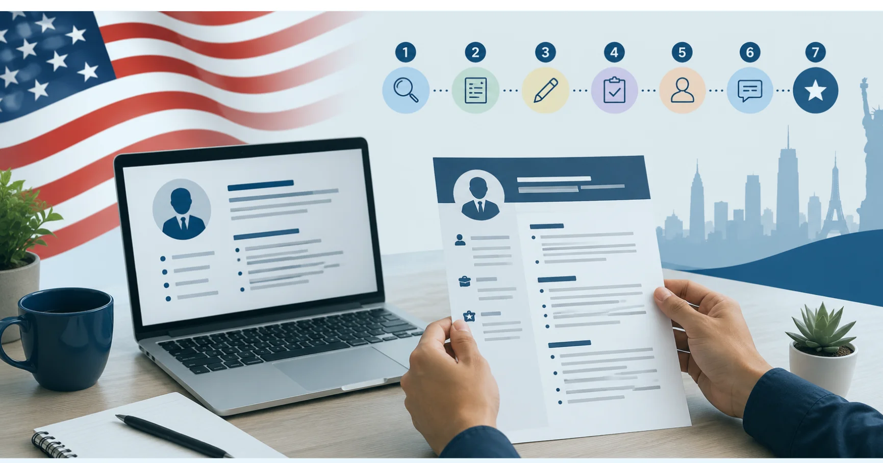 resume para Estados Unidos